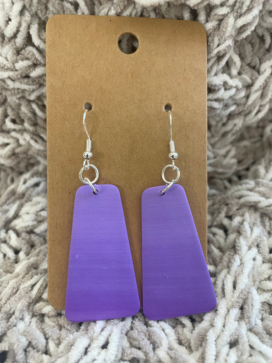 Purple Trapezoid Dangles