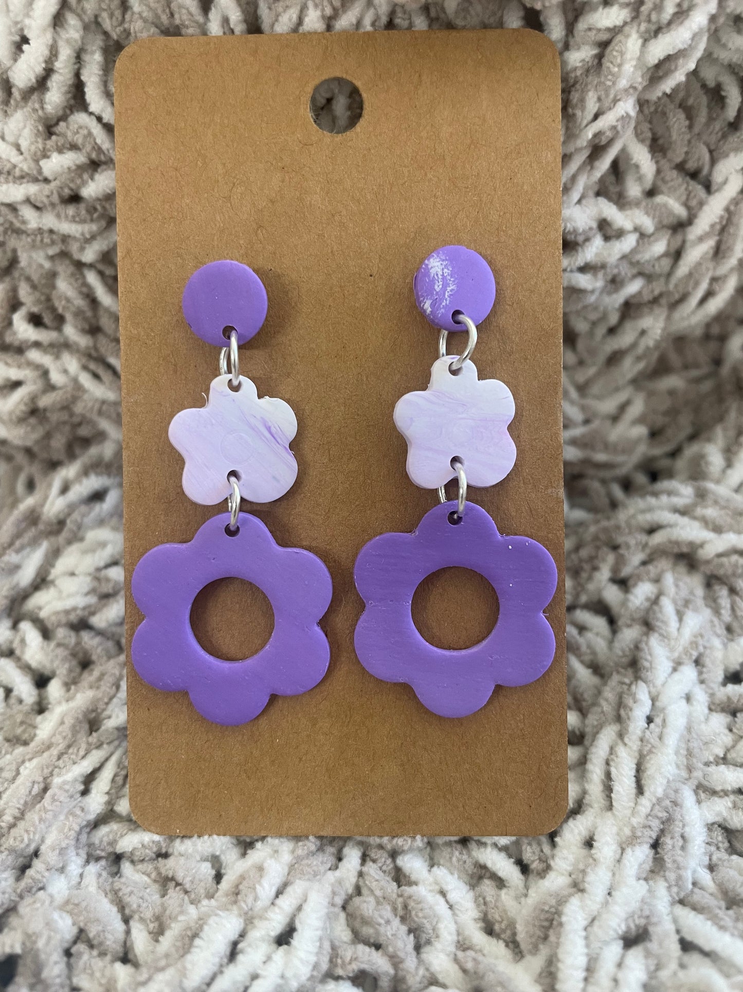 Purple Flowers Dangles