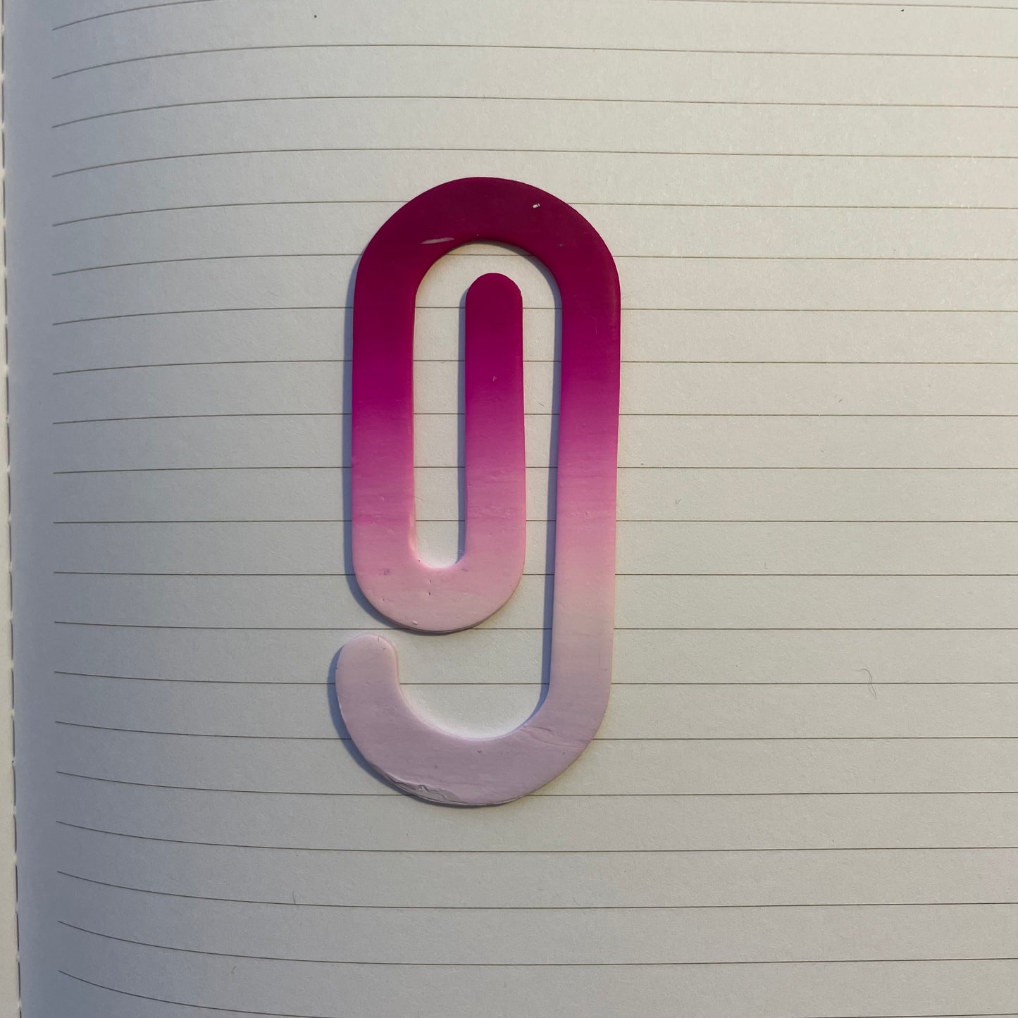 Fuchsia Ombre Paperclip Bookmark