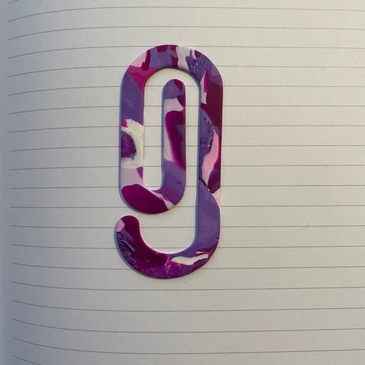 Purple Swirl Paperclip Bookmark