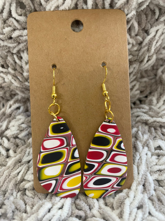 Red & Yellow Fade Butterfly Dangles