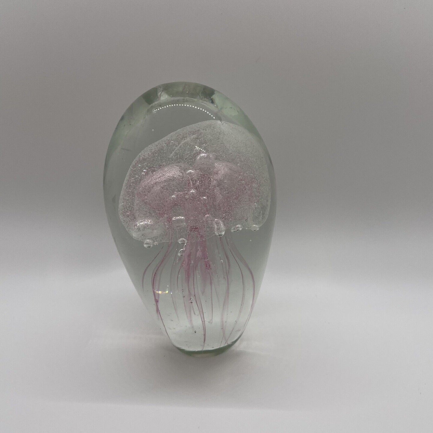 Pink *Glow-in-the-Dark* Glass Jellyfish Paperweight