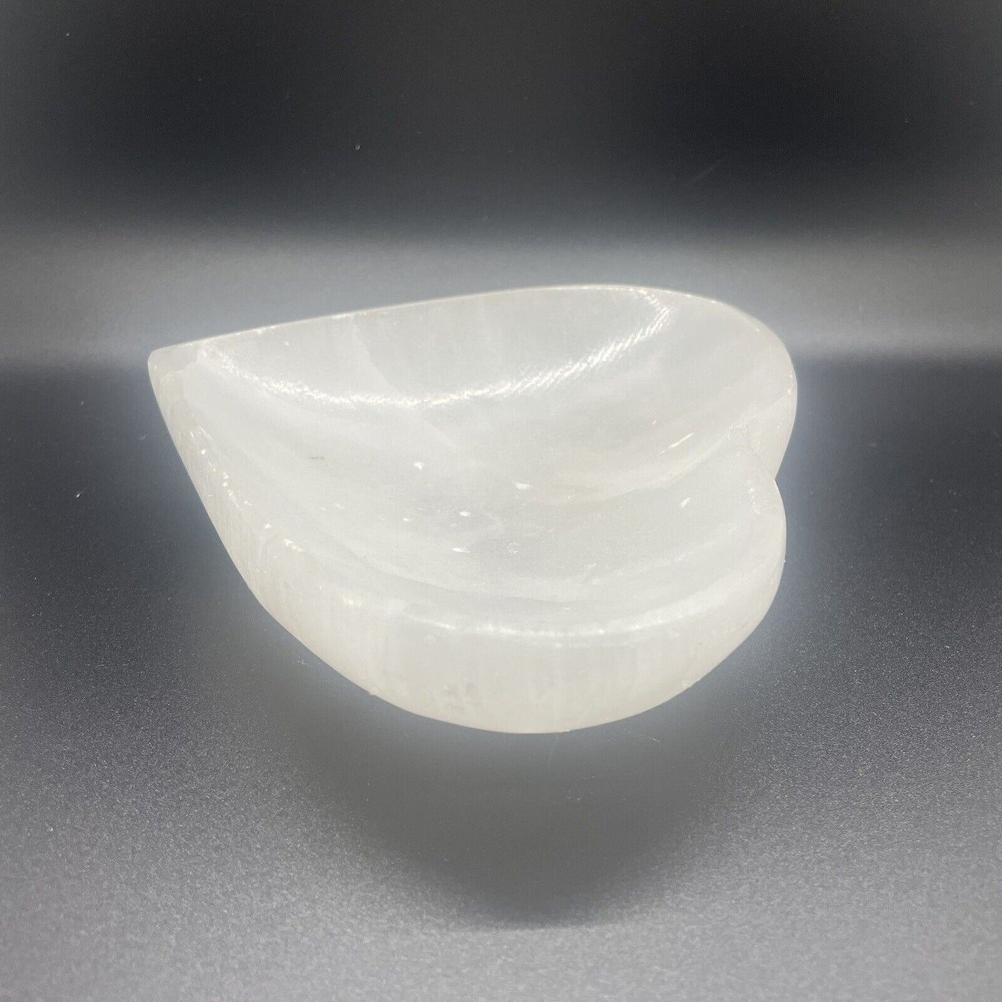 Heart Shaped Selenite Charging Dish