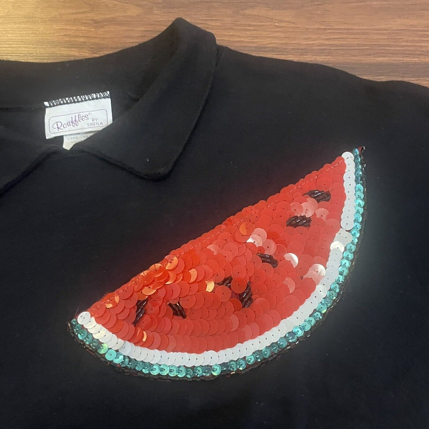 Vintage Sequin Watermelon Blouse